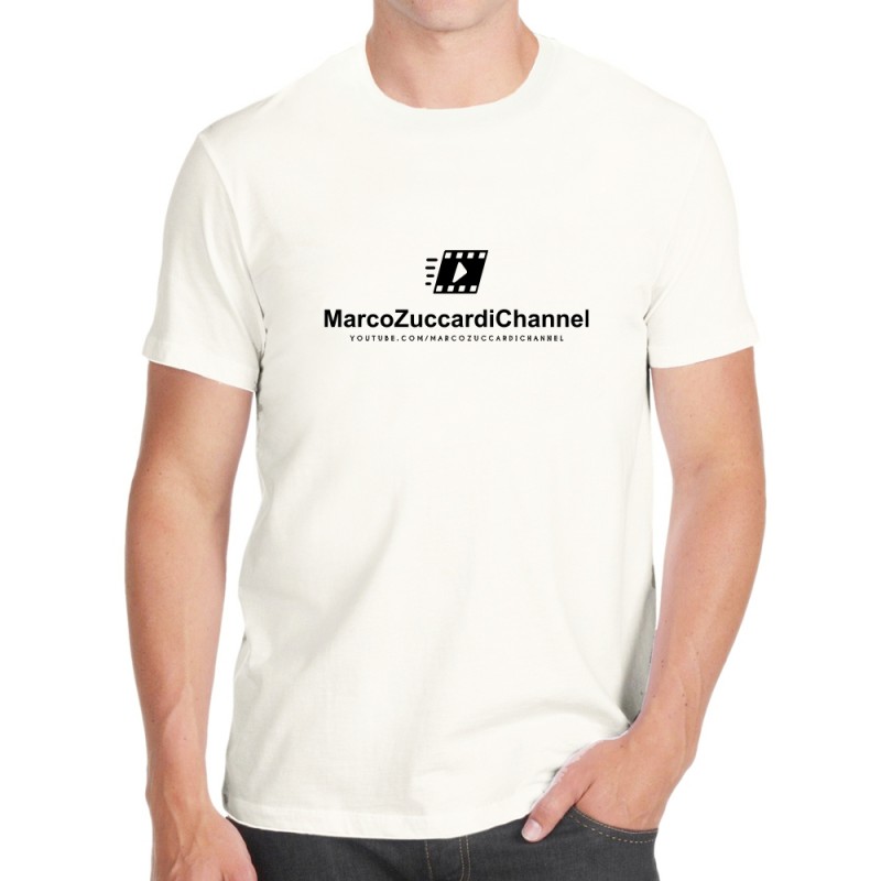 T-shirt Marco Zuccardi Channel logo grande bianca