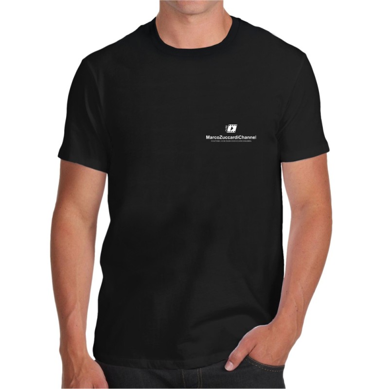 T-shirt Marco Zuccardi Channel logo piccolo nera