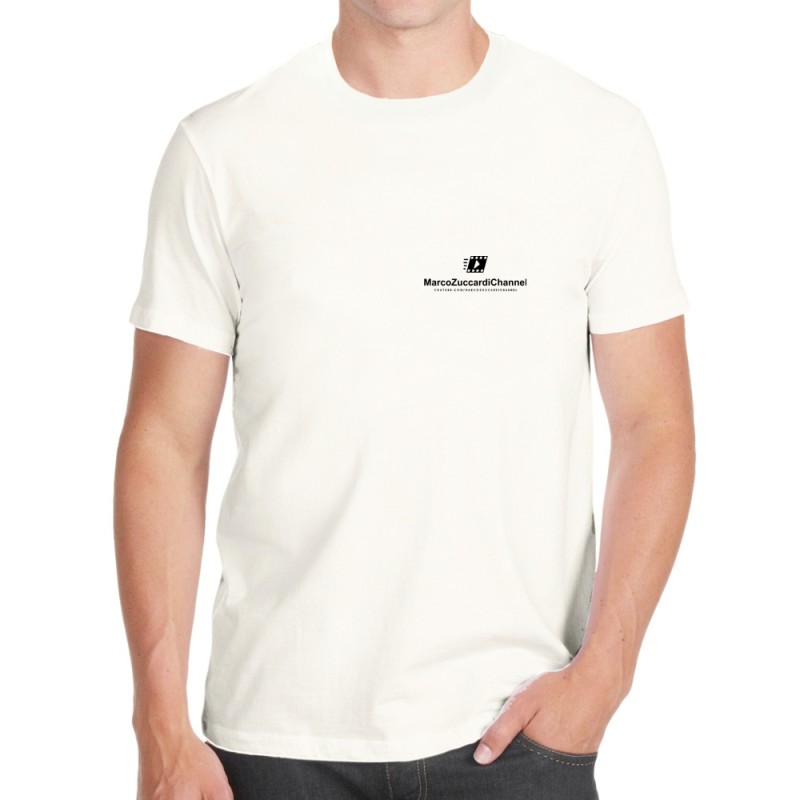 T-shirt Marco Zuccardi Channel logo piccolo bianca